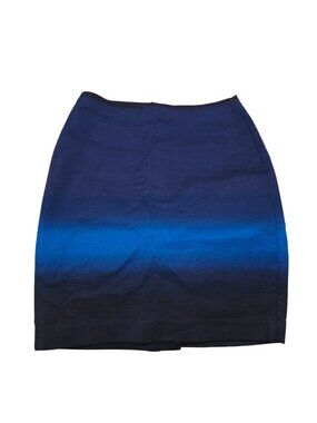 LOFT Petite Blue Ombré Textured Pencil Skirt Size 8P